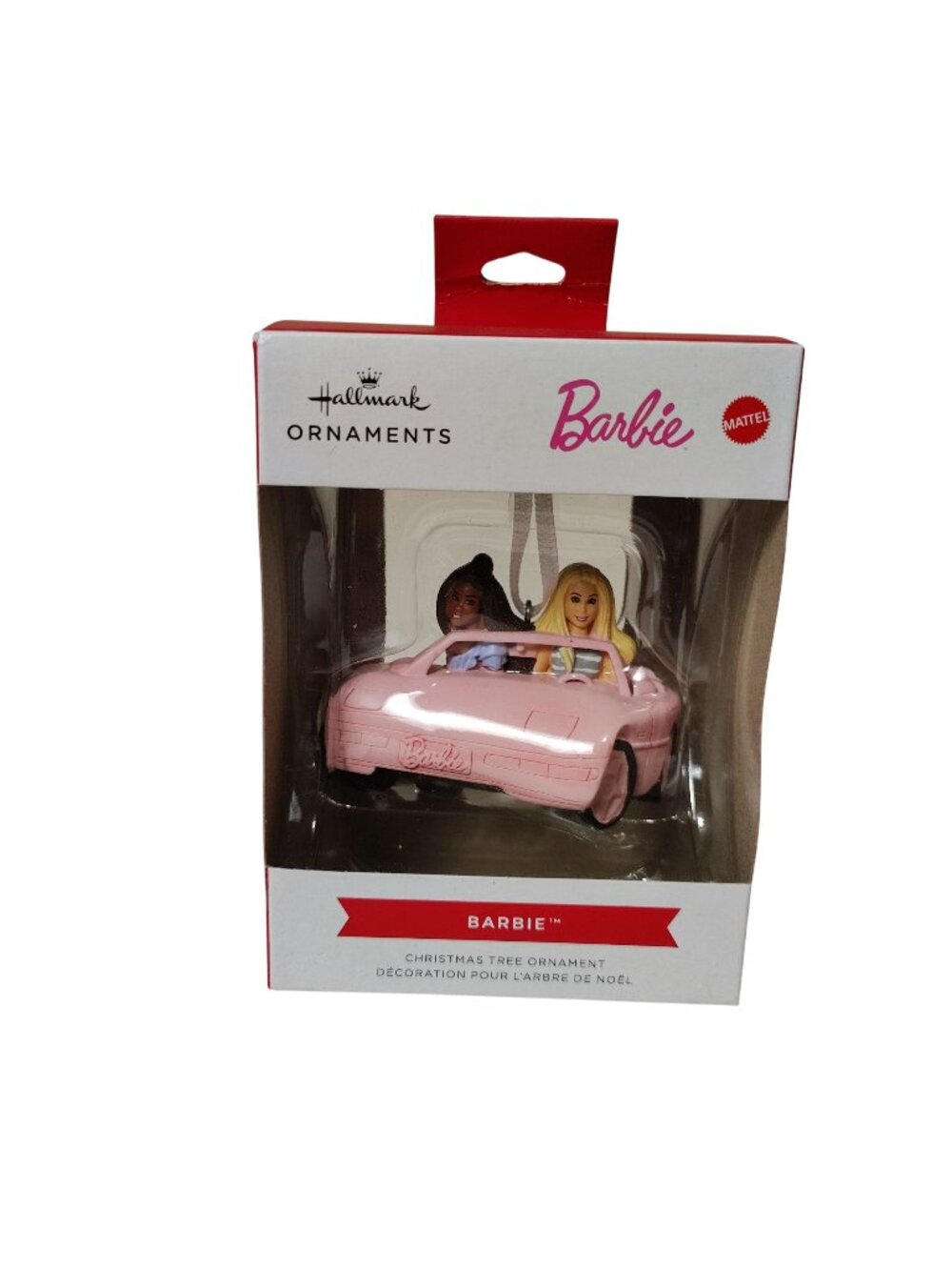 Hallmark Barbie Pink Convertible Christmas Tree Ornament 2023 Edition